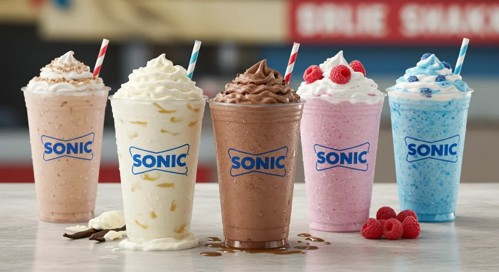 Sonic Shakes Menu