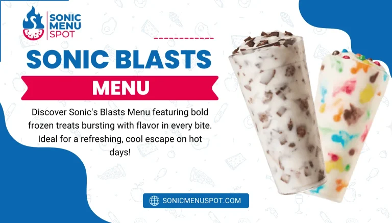 Sonic Blasts Menu