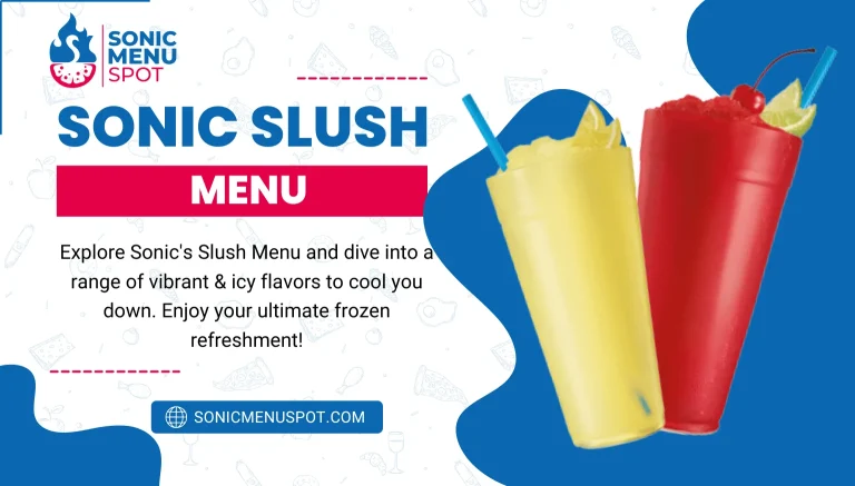 Sonic Slush Menu