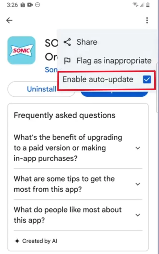 Open the app and make sure to turn on the Auto update option.