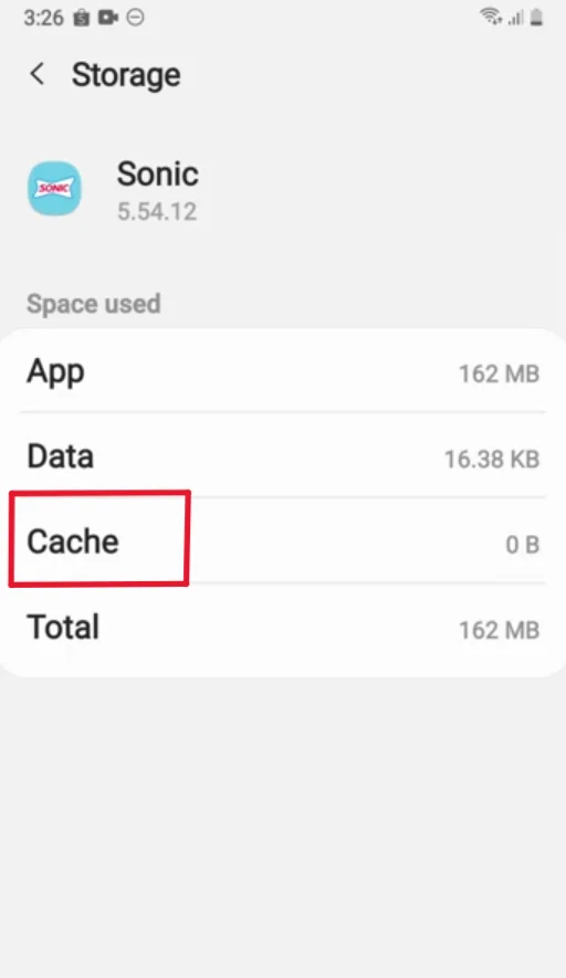 Now in storage clear the cashe.